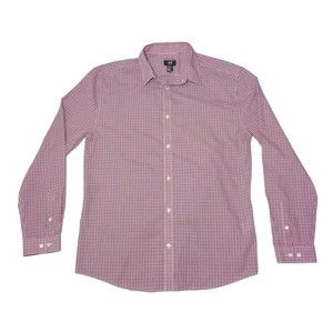 H&M Men's 2XL Shirt Slim Fit‎ Plaid Easy Iron Long Sleeve Button Up